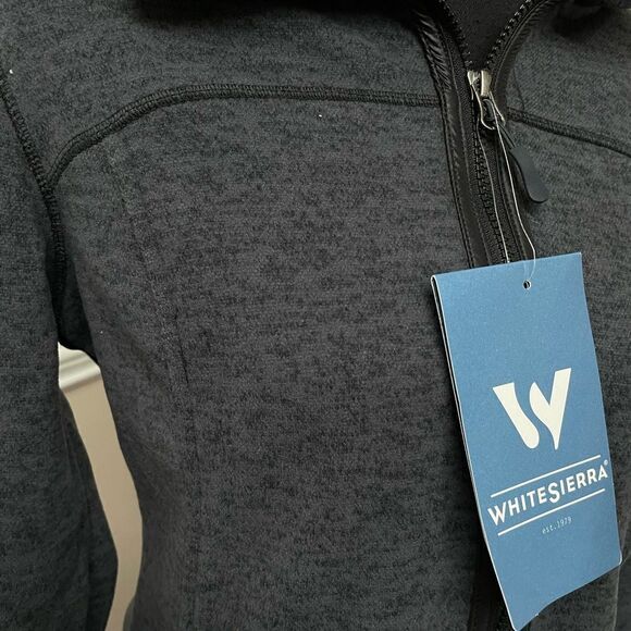 NWT White Sierra Adventure Fleece Long Jacket in Charcoal Heather- Small - Picture 4 of 6